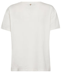 Mos Mosh Judd T-Paita Luonnonvalkoinen/Vaaleanpunainen