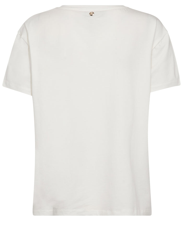 Mos Mosh Judd T-Paita Luonnonvalkoinen/Vaaleanpunainen