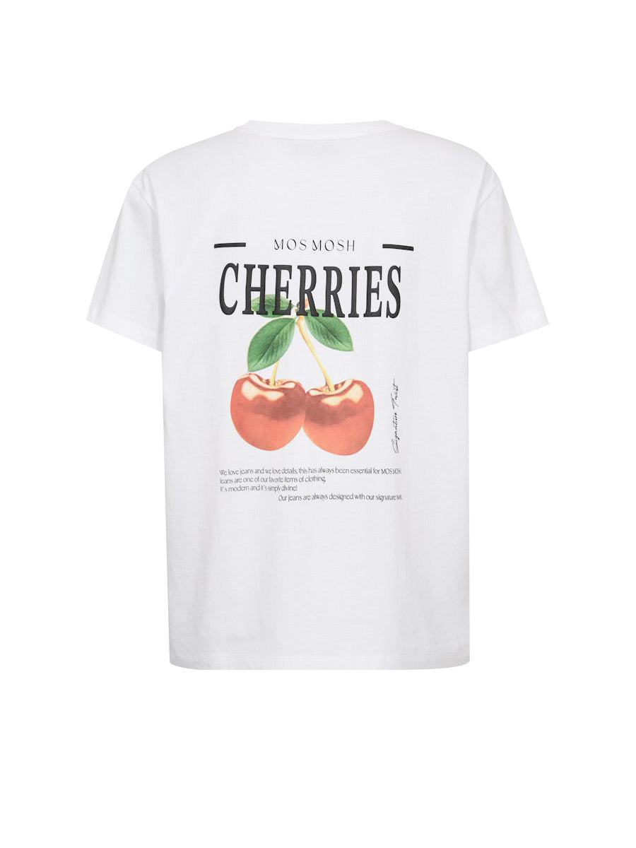 Mos Mosh Lail Cherry Kirsikka T-Paita Valkoinen