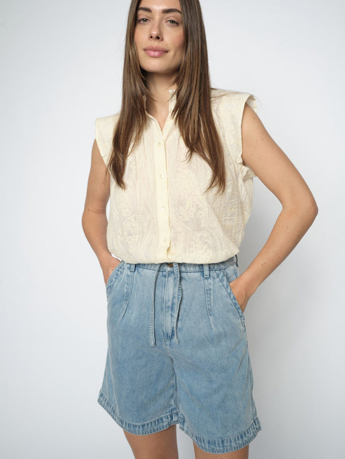 Mos Mosh Leli Denim Farkkushortsit Vaaleansininen
