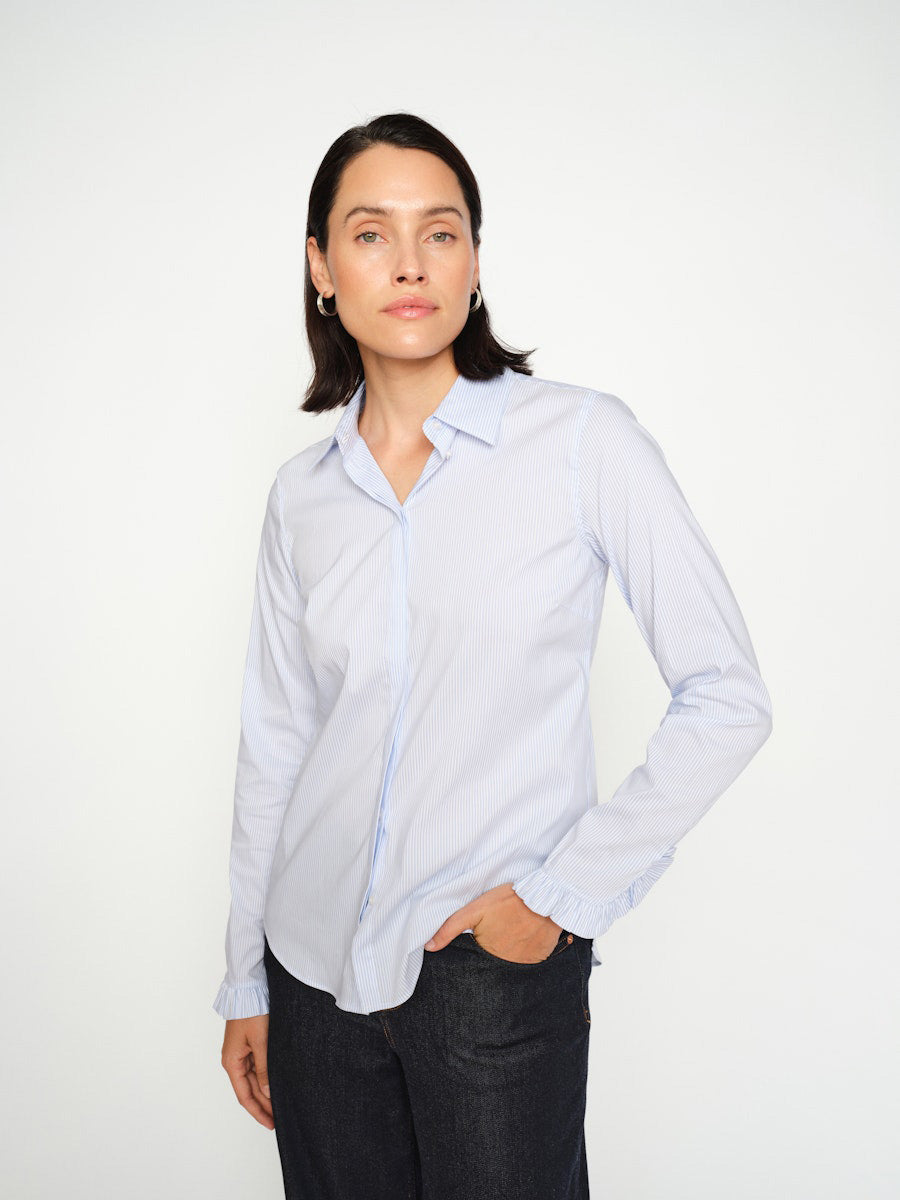 Mos Mosh Mattie Raidallinen Paita Vaaleansininen