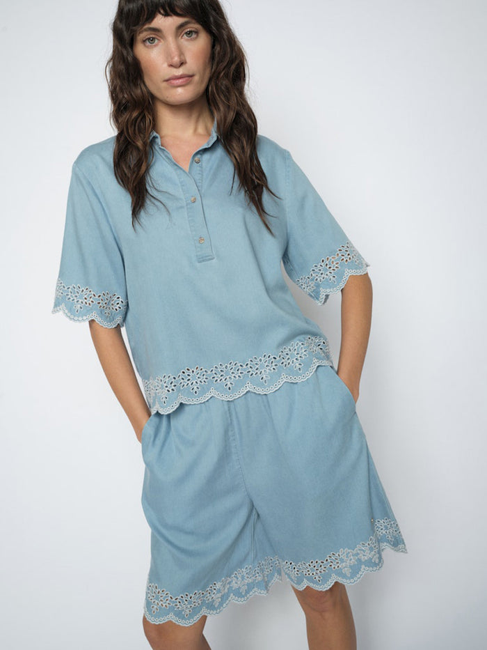 Mos Mosh Moody Softy Shortsit Vaaleansininen