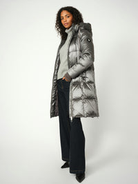 Mos Mosh Nova Metallic Down Jacket Untuvatakki Harmaa