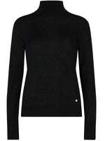 Mos Mosh Relena Highneck knit poolopusero Black