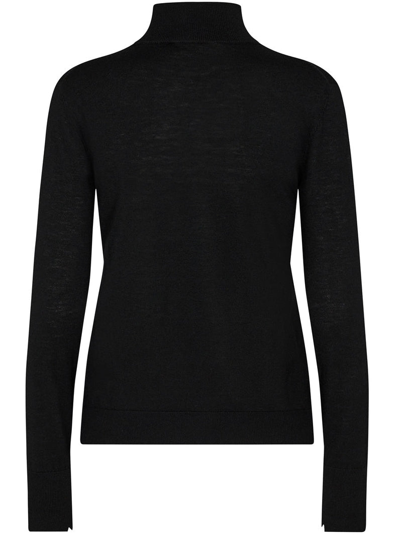 Mos Mosh Relena Highneck knit poolopusero Black