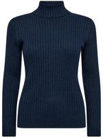 Mos Mosh Relena Rib Lux Rollneck Knit Pageant Blue