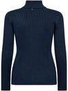Mos Mosh Relena Rib Lux Rollneck Knit Pageant Blue