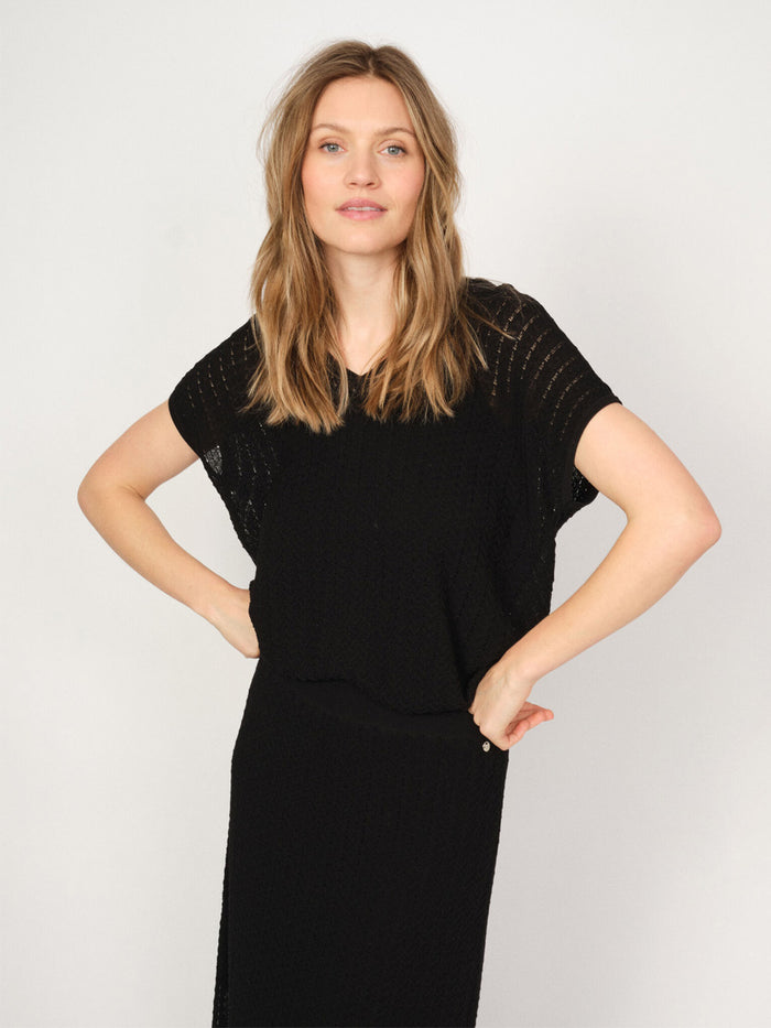 SHANI plain v-neck knit