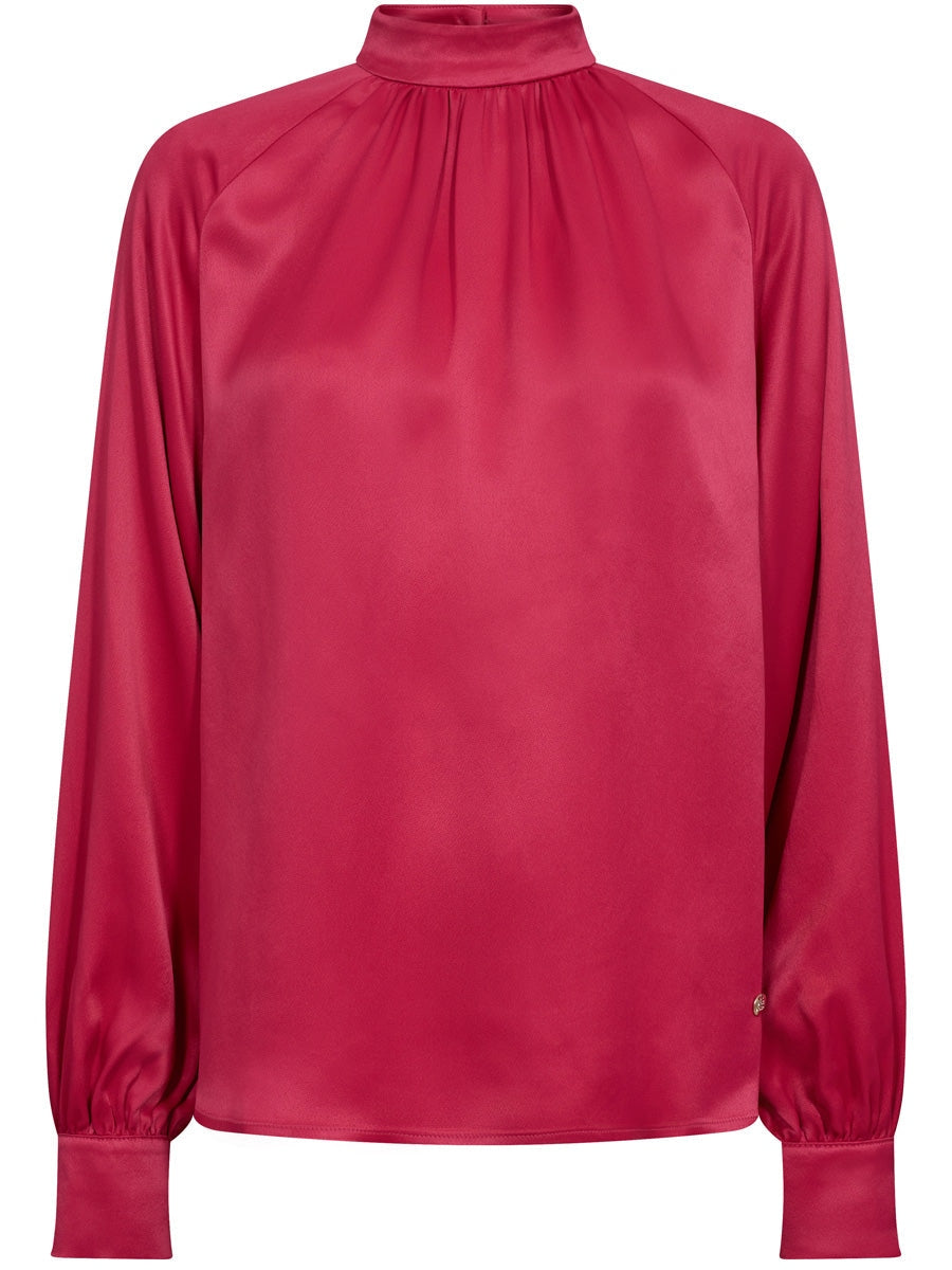 Mos Mosh Sille Glossi Blouse Bright Rose