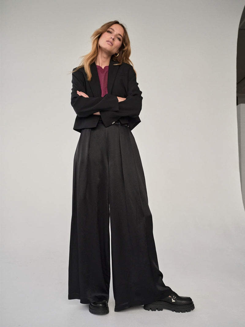 Mos Mosh Thea Glossi Pant Black