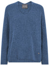 Mos Mosh Thora V-Neck Knit Quiet Harbour