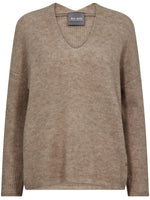 Mos Mosh Thora V-neck Knit Roasted Cashew