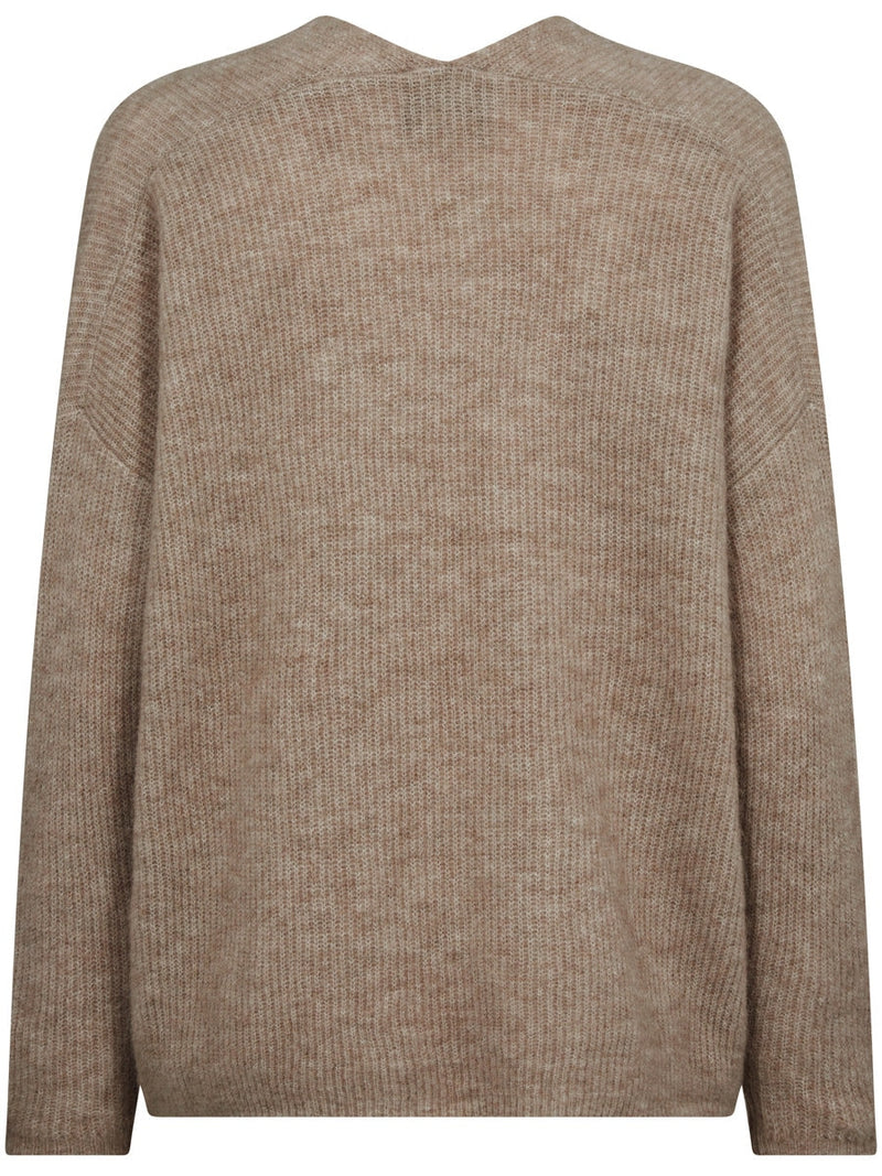 Mos Mosh Thora V-neck Knit Roasted Cashew