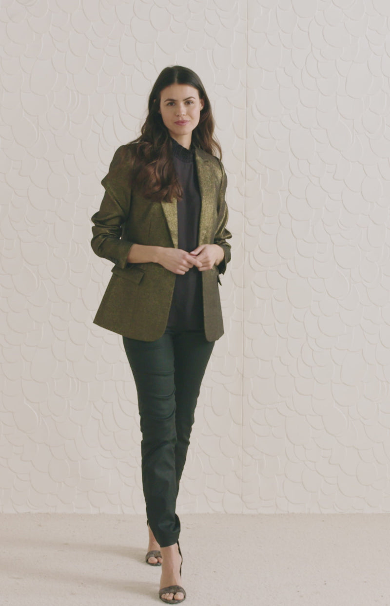 YAYA Blazer with glitter effect