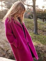 Repeat Cashmere Wool blend coat Jazzy Pink