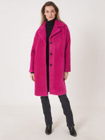 Repeat Cashmere Wool blend coat Jazzy Pink