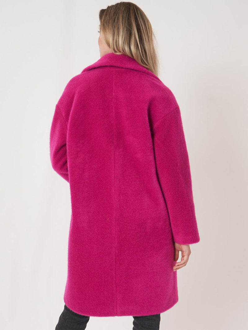 Repeat Cashmere Wool blend coat Jazzy Pink