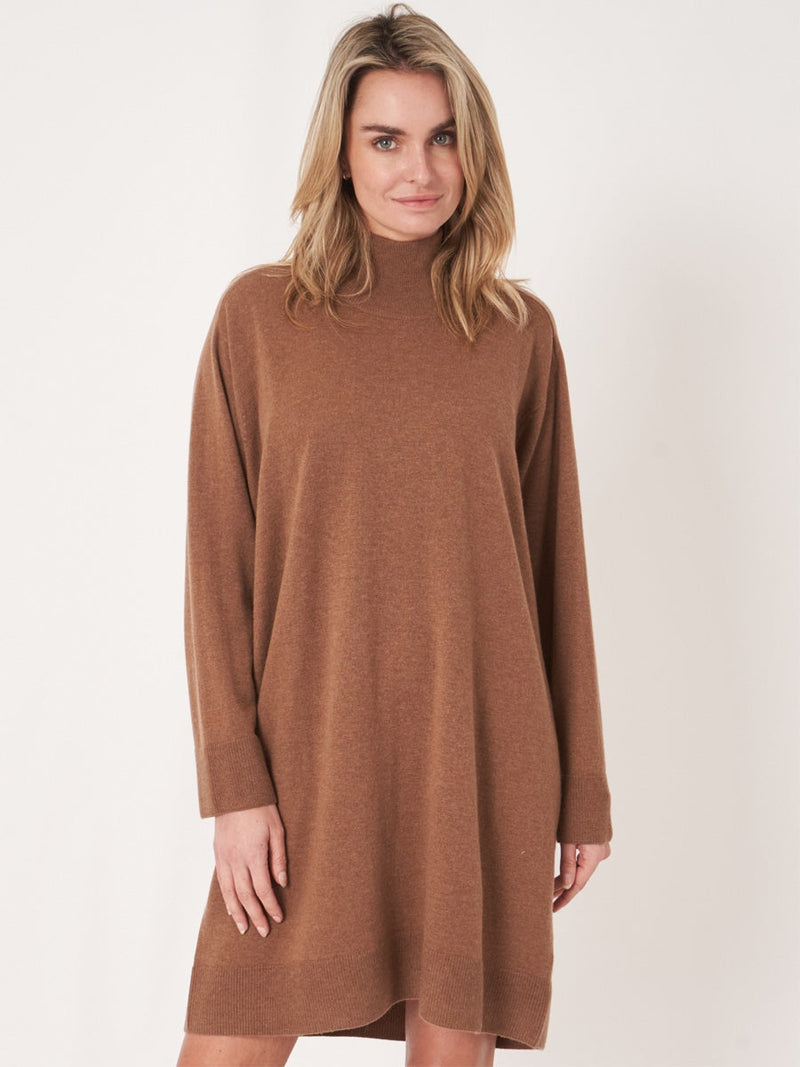 Repeat Cashmere High Neck Knit Dress Hazel