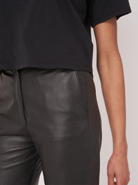 Repeat Cashmere Suorat Nahkahousut Musta