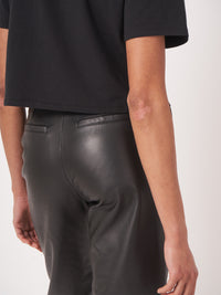 Repeat Cashmere Suorat Nahkahousut Musta