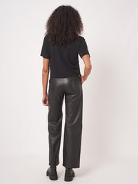 Repeat Cashmere Suorat Nahkahousut Musta