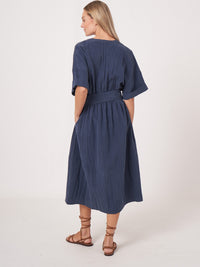 Repeat Cashmere Pitkä Paitamekko Sininen