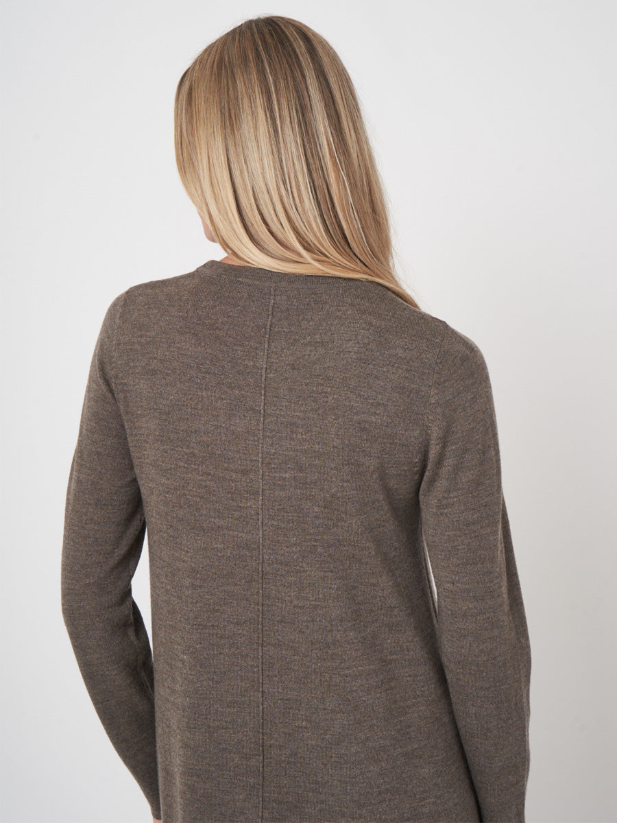 Repeat Cashmere Merino Neulemekko Ruskea