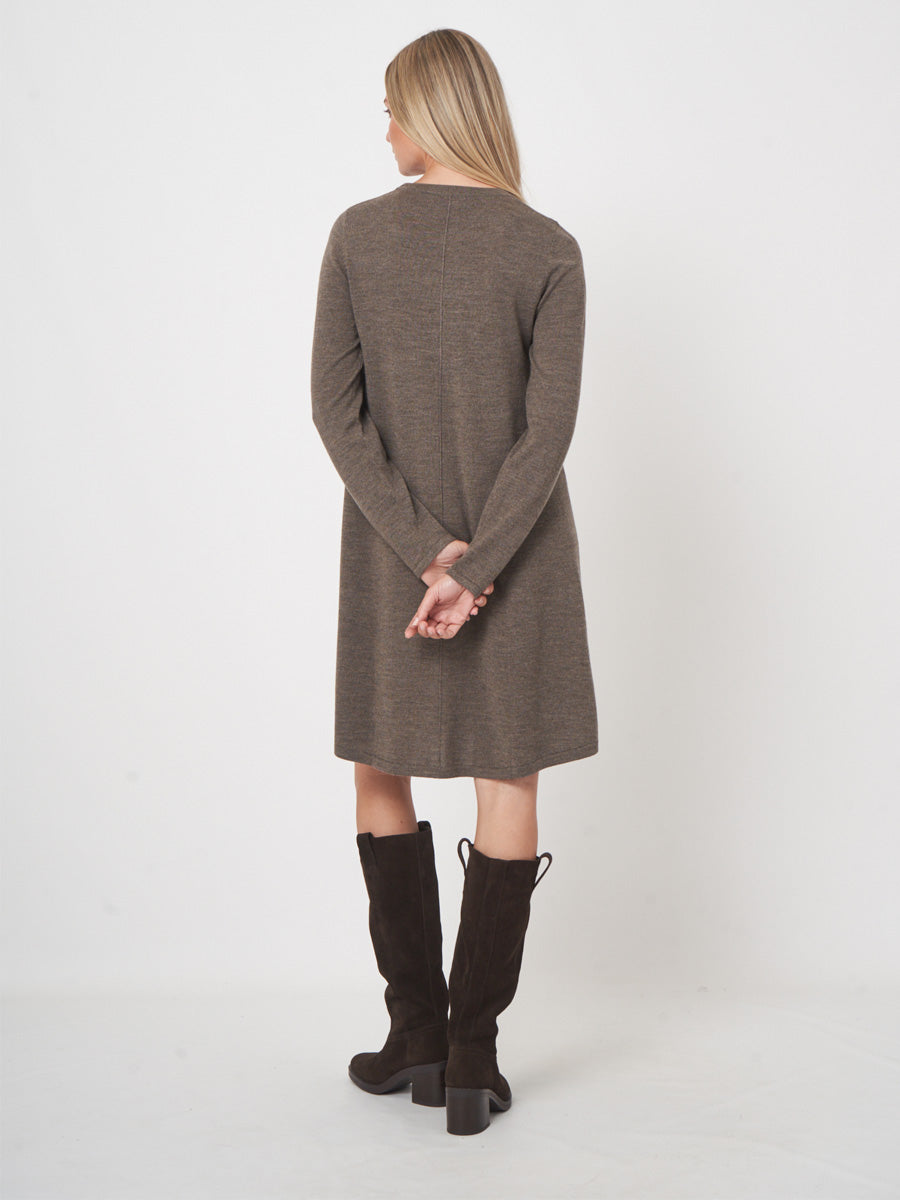 Repeat Cashmere Merino Neulemekko Ruskea