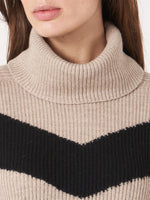 Repeat Cashmere Rollneck sweater Black Stone