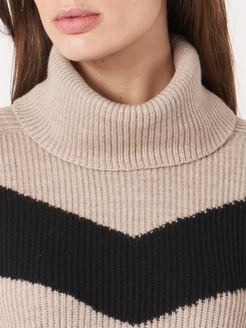 Repeat Cashmere Rollneck sweater Black Stone