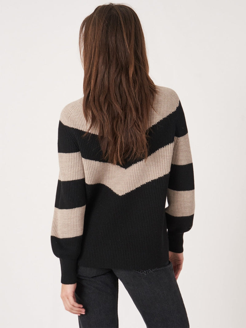 Repeat Cashmere Rollneck sweater Black Stone