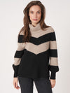 Repeat Cashmere Rollneck sweater Black Stone