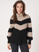 Repeat Cashmere Rollneck sweater Black Stone