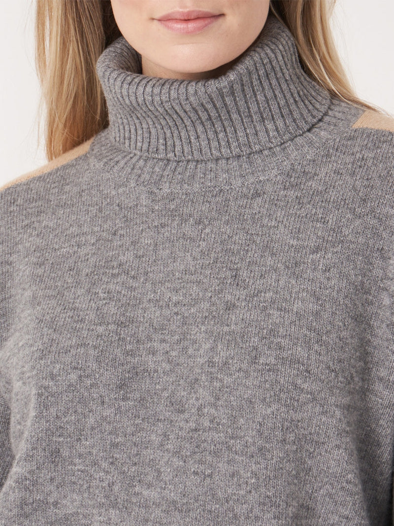 Repeat Roll neck sweater Grey