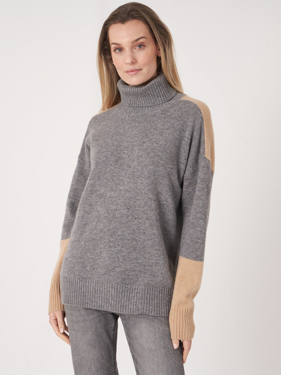 Repeat Roll neck sweater Grey