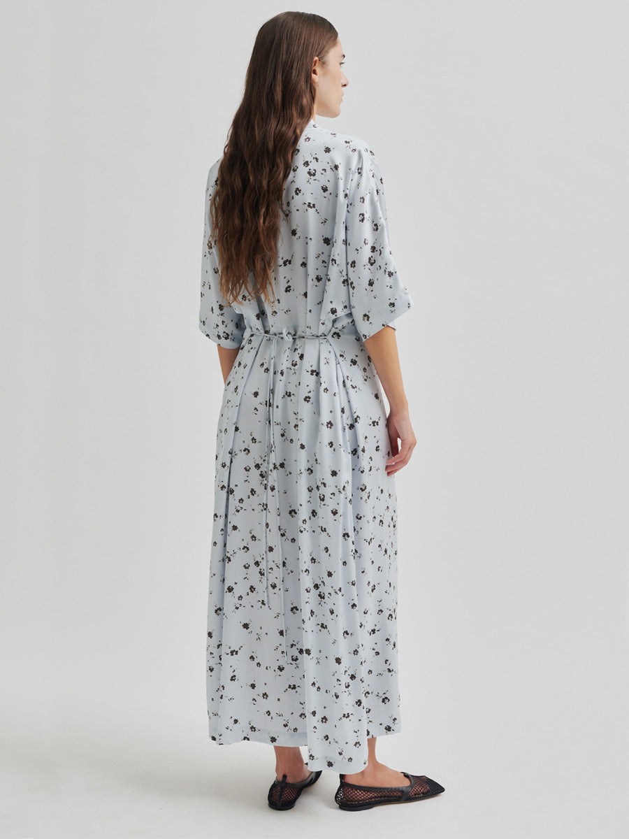 Second Female Adira Kuviollinen Mekko Vaaleansininen