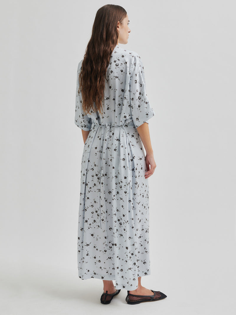 Second Female Adira Kuviollinen Mekko Vaaleansininen