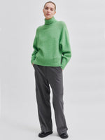 Second Female Brook Knit Oversize T-Neck Shamrock