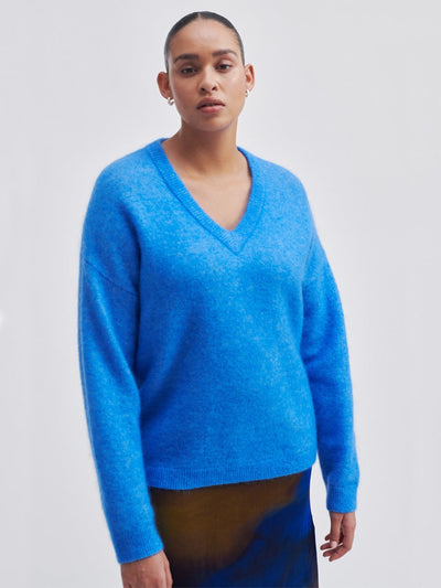 Second Female Brook Knit Oversize V-Neck Campanula