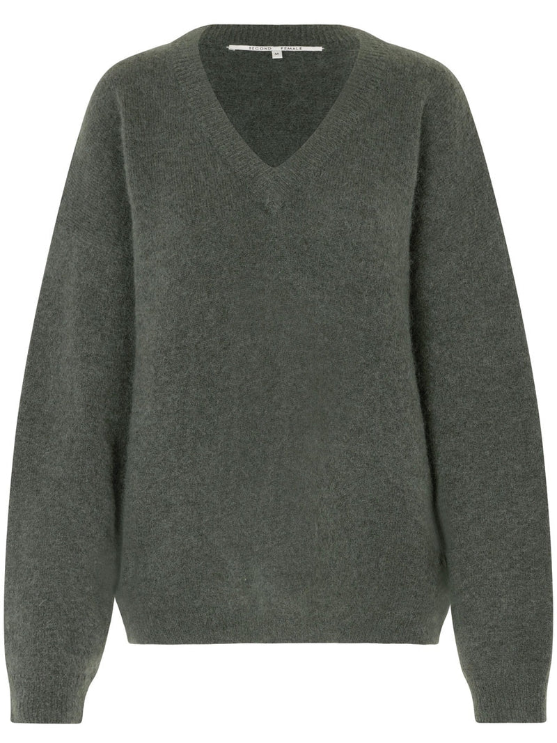 Second Female Brook Knit Oversize V-Neck Knit Kambaba