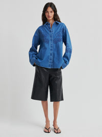 Second Female Cornelia Denim-paita Sininen