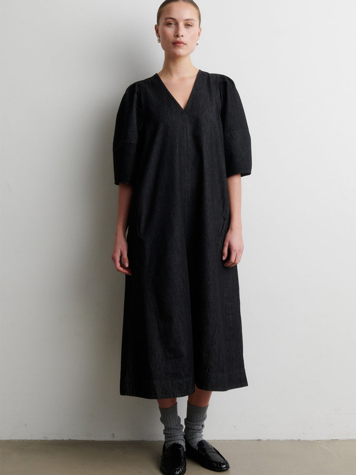 Second Female Dera Denim-mekko Musta