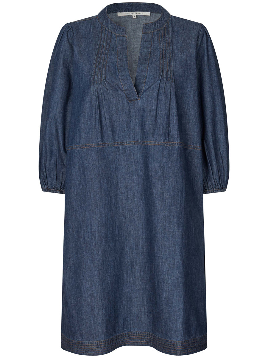 Second Female Evana Denimmekko Sininen