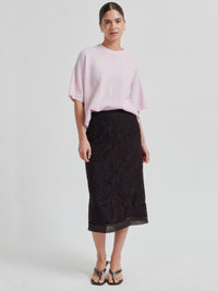 Second Female Gabby Lyhythihainen Neule Vaaleanpunainen