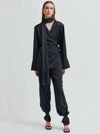 Second Female Glari Satiinihousut Harmaa