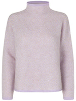 Second Female Herrin Knit New T-Neck Pastel Lilac