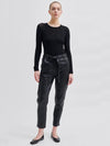 Second Female Indie Leather New Trousers Black