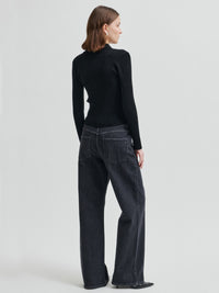 Second Female Jet Knit Neuletakki Musta