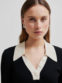 Second Female Josephine Knit Polo Paita Musta