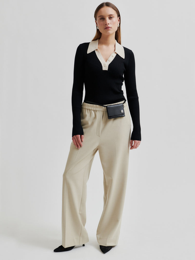 Second Female Josephine Knit Polo Paita Musta